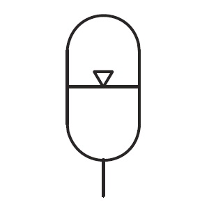 Hydraulic accumulator symbol